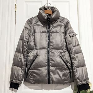 S13 NYC Quilted Puffer Jacket Grey Coat